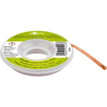 Fixpoint - tresse à dessouder à distance de bobine d'étain à soudure, 2 MM, 1,5 M, 1 PIÈCE, 45246