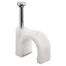 Fixpoint - Attache-fils 9 mm, blanc, fixation pour câbles de diamètre inférieur ou égal à 9 mm. Diamètre 9 mm