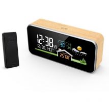 Station météo FJ1005A Thermomètre à affichage numérique intérieur et extérieur Huity Luminosité réglable Rétro-éclairage Station de prévision