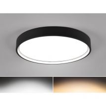 Flache Led Deckenleuchte Doha Schwarz Matt, Ø 45cm