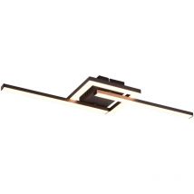 Reality Leuchten - Flache Led Deckenleuchte Viale Schwarz Rechteckig Groß Max. Breite 63cm