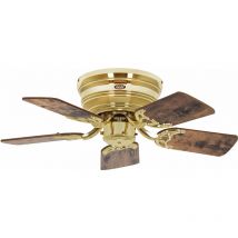 Casafan - Deckenventilator Classic Flat iii Messing poliert 75