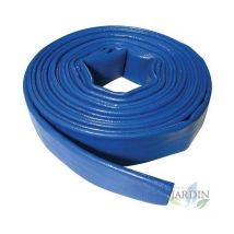 Flachschlauch 32mm 10 Meter für Wasserableitung, Polyester pvc Blauer Gummi Layflat für Feuer und Pools (1 1/4