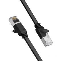 Flaches Patchkabel utp RJ45 Cat 6 Netzwerkkabel 1000 Mbit/s 2 m schwarz