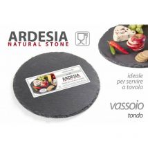 X24 Rundes Schiefer-Tablett für Zuhause, Kneipe oder Restaurants, 20 cm Durchmesser