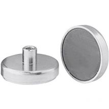 Flachgreifermagnet mit Innengewinde, Ferrit, 80 mm