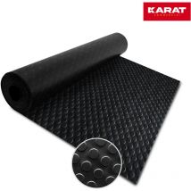 Gummimatte Flachnoppen Schwarz 100 x 400 cm