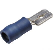 180286 Flachstecker Steckbreite: 2.8 mm Steckdicke: 0.8 mm 180 ° Teilisoliert Rot 1 St. - Cimco