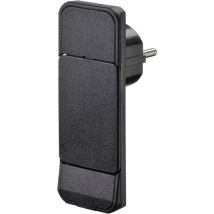 Nvb - 104548 Schutzkontakt-flachstecker Kunststoff Mit Aussteckhilfe 230 V Schwarz Ip20