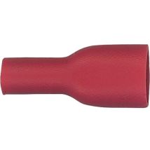 Flachsteckhülse Vollisoliert 100 Stück, Farbe Rot - Bis 1,5 Mm², 4,8 X 0,5 Mm