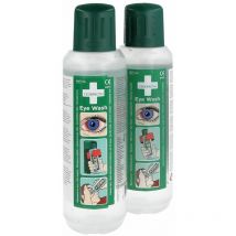 Flacon de rinçage pour les yeux 2 x 500 ml stationnaire