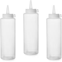 Flacon distributeur pour sauces froides, lot de 3 pièces. - transparent 0,7L - HENDI 557952