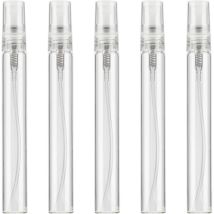 5 Pièces 10 Ml Gazon Parfum Flacon Vaporisateur Transparent Atomiseur Rechargeable Petits Contenants De Liquide Vides À Brume Fine Pour Huiles 