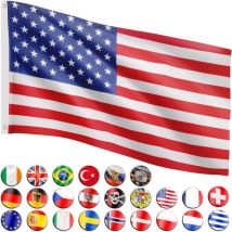 FLAGMASTER Bandiera, 30 bandiere diverse tra cui scegliere, dimensioni 120 cm x 80 cm, USA