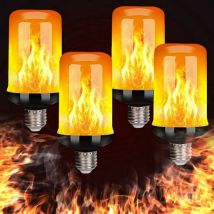 Flame Lamp Flame Effect Bulb led Flickering Light Bulb, 4 Lighting Modes Indoor/Outdoor Decorative Atmosphere led Lamps for Home / Garden / Halloween