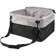 Flamingo Asiento De Coche Gris Y Negro Para Perro Pequeño