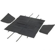 K&f manta/cabina asiento trasero coche car guard c 135 x 148 cm, negro