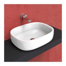 Flaminia - Lavabo bonola 60 da appoggio, senza troppopieno Colore:: Carbone Opaco