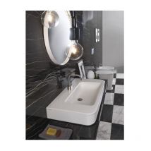 Lavabo cm 95 sospeso appoggio e su colonna - madre Flaminia Colore:: Carbone