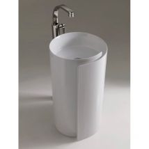 Flaminia - Lavabo a colonna cm 44 da centro stanza - monoroll Colore:: Fango