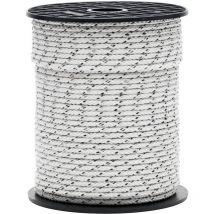 424L Bobina di Drizza in poliammide con anima lanciatore ø 4 mm x 100 m, Bianco/Nero - Flandria