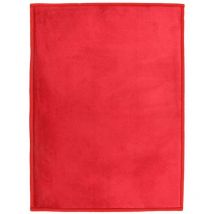 Thedecofactory - flanelle - Tapis aspect velours extra-doux rouge 120x170