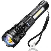 Rechargeable Flashlight, Bright led Flashlight with Tactical Flashlights for Camping