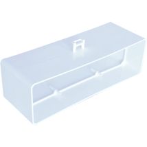 Flat PVC Duct Connector – 204 mm x 60 mm – White – VMC Reducer and Sleeve