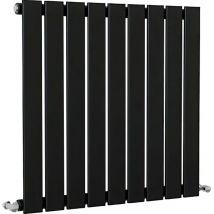 SKY Bathroom Flat Panel Radiator Horizontal 600x612mm Single Black