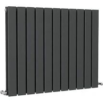 Sky Bathroom - Flat Panel Radiator Horizontal 600x748mm Double Anthracite
