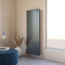 Acezanble - Vertical Radiator Flat Panel Designer Central Heating Anthracite Rads Double 1800x680mm - Anthracite