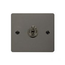 Se Home - Flat Plate Black Nickel 1 Gang 2 Way 10AX Toggle Light Switch