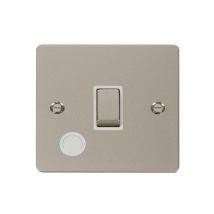 Se Home - Flat Plate Pearl Nickel 1 Gang 20A Ingot dp Switch With Flex - White Trim