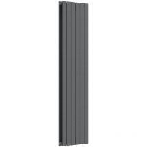 Flat Vertical Radiator - Anthracite Grey - 1600 mm x 420 mm (Double)