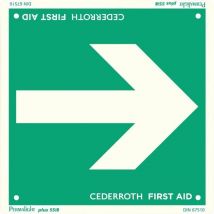 Placa de seguridad flecha