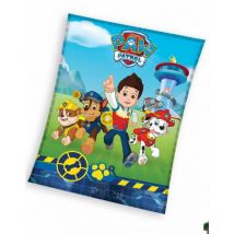 Fleecedecke 100x140 Paw Patrol blau Kinderkaro S24