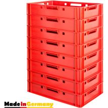 Kingpower - Fleischkiste E1 Fleischkiste Rot Fleischerkiste E1 Fleischkisten E1 Kiste E1 Fleischkiste Eurobox E1 Lebensmittelecht 60 x 40