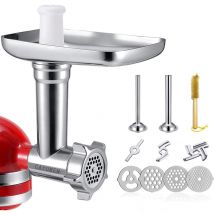 Kitchenaid - Fleischwolf kompatibel für Zubehör, Wurstfüllrohre mit 4 Scheiben – Erweiterungszubehör für Artisan