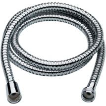 808390 - Flessibile doccia 1/2" in acciaio Cromo Ghiera/Cono doppia aggraffatura anti torsione cm 120 con ghiera in ottone - Schläfer