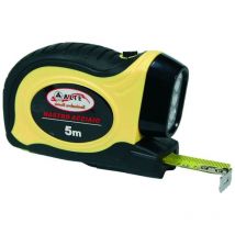 Flessometro sole con luce a led - mt.5 nastro mm.19h.
