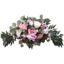 Fleur artificielle rose blanche pour arche de mariage, décoration de simulation de fleur, carte de bienvenue, linteau de porte décoratif