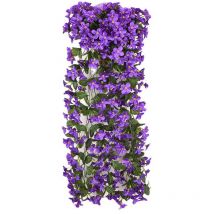 Fleurs artificielles suspendues pour l'extérieur, fausse plante suspendue violette et fleurs pour la maison, mariage, jardin, cour, paniers