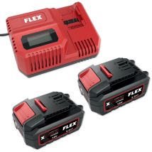 Flex Tools - Flex Akku-set Starter-set Schnellladegerät 2x Akkus 18v 5ah 532739