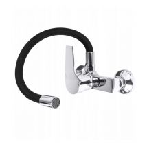 Granitan - flex black kitchen wall-mounted basin mixer
