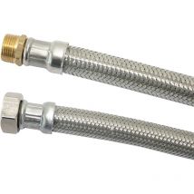 Boutté - Flexibel mann-frau 30 cm abgeschlossen Ø8 mm mit Außengewinde 15x21 / Innengewinde 15x21