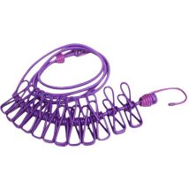Étendoir à linge flexible, séchoir à linge portable noir pour le camping, la randonnée, la plage, les voyages et l'utilisation à domicile (noir)