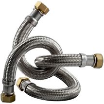 Flexible Sanitaire/chauffage Inox Øintér.26mm - Femelle/femelle 1' - 500mm - Extra Twist