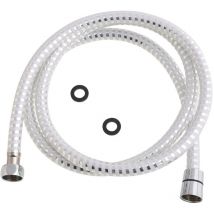 Oryx - Flexible de douche pvc Blanc/Argent 1,50 mètres
