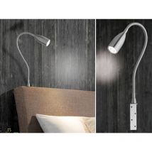 Led Leseleuchte sten dimmbar, Schwanenhals Bettleuchte zum Anschrauben