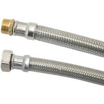 Boutté - Flexible mâle-femelle 15 cm Ø8 mm avec filetage mâle-femelle de 15x21 mm